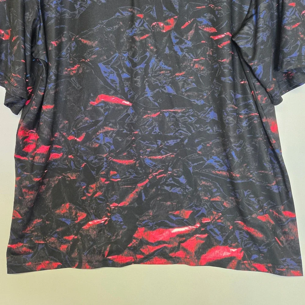 Obnoxious Golf‎ The Lava Short Sleeve Performance Golf Polo Athletic Fit AOP 2XL